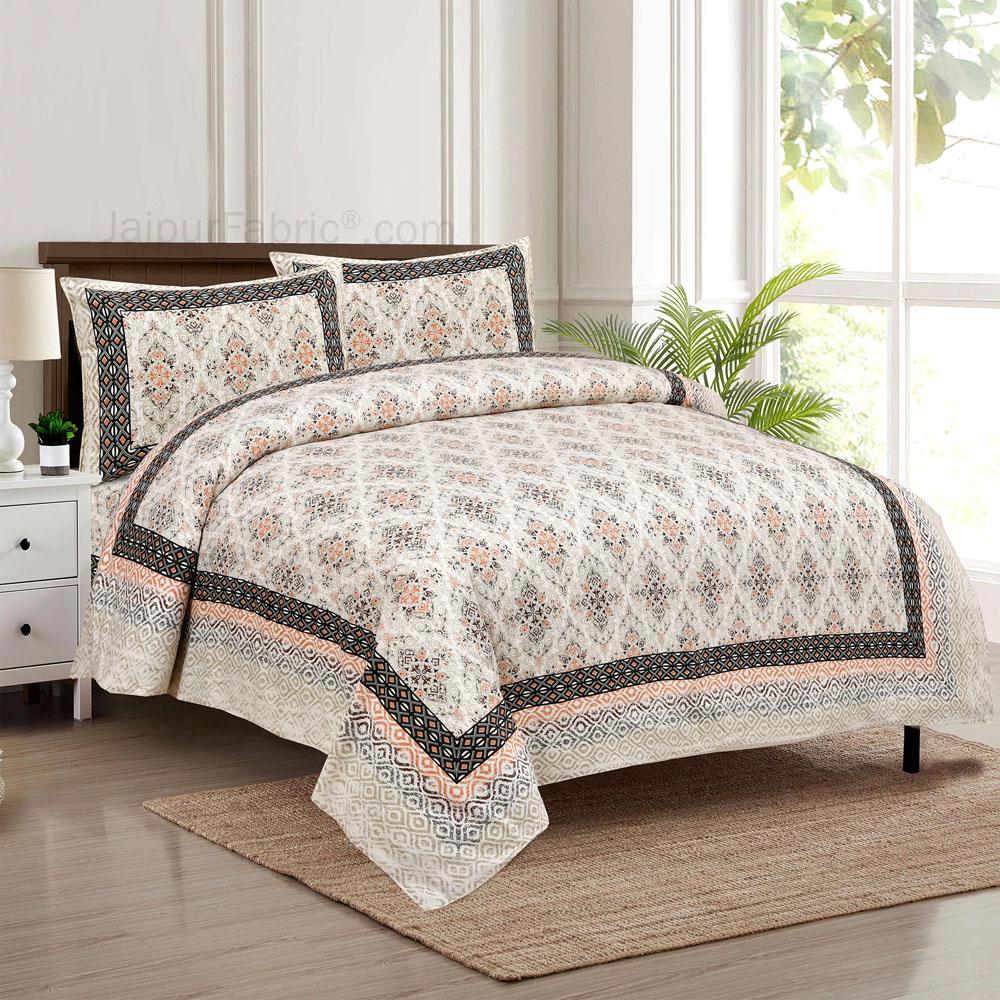 Modern Tradition Light Jaipur Fabric Double Bed Sheet
