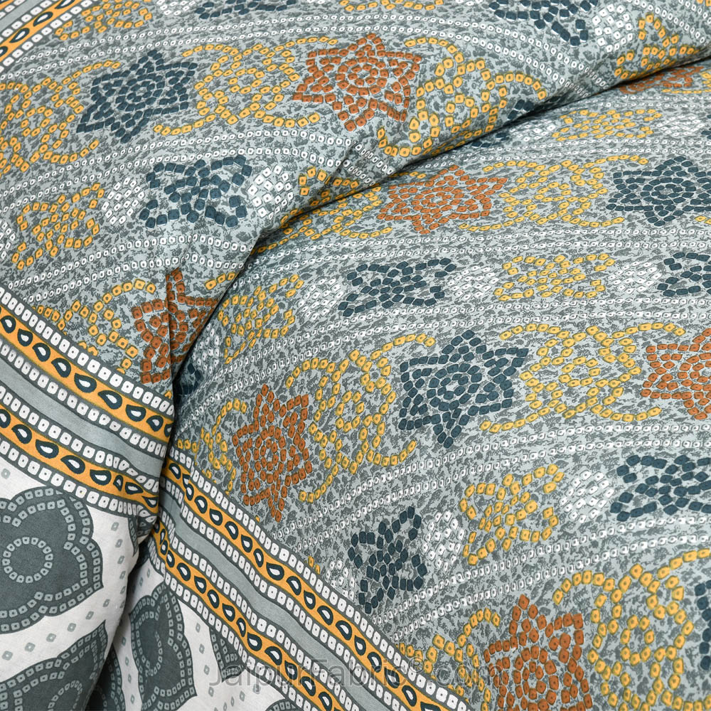 Leafy Beauty Jaipur Fabric Double Bed Sheet