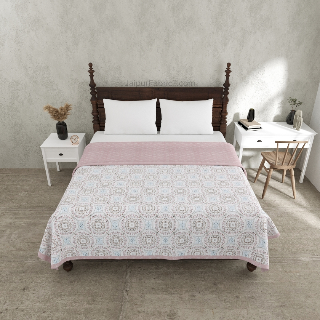 The Iconic Pink Cotton Reversible Double Bed Dohar