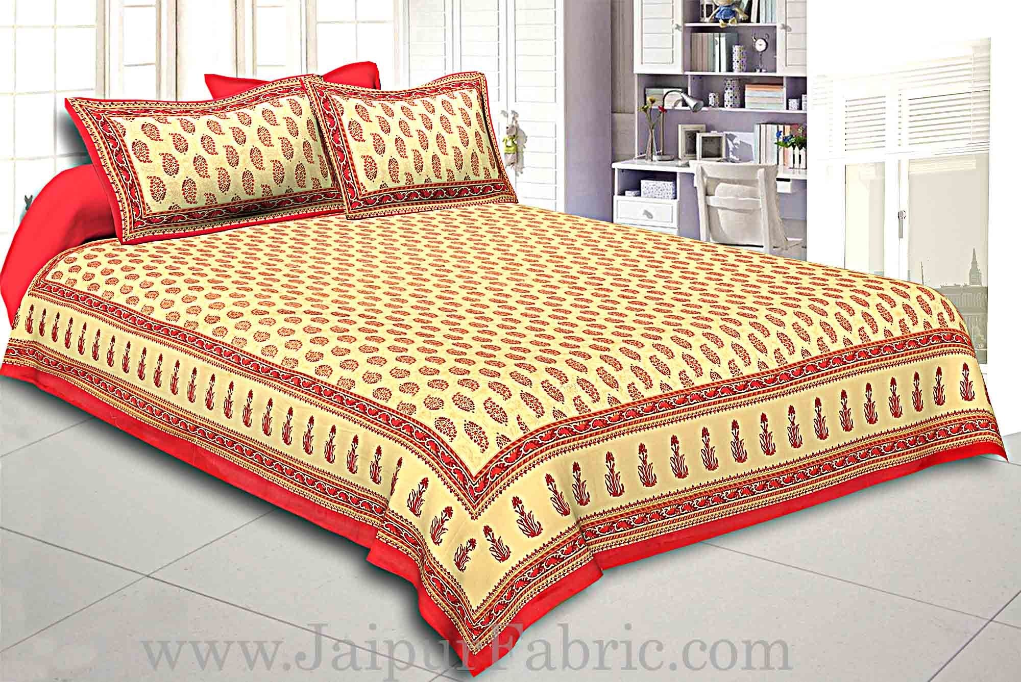 king size double bedsheet  hand block print super fine cotton