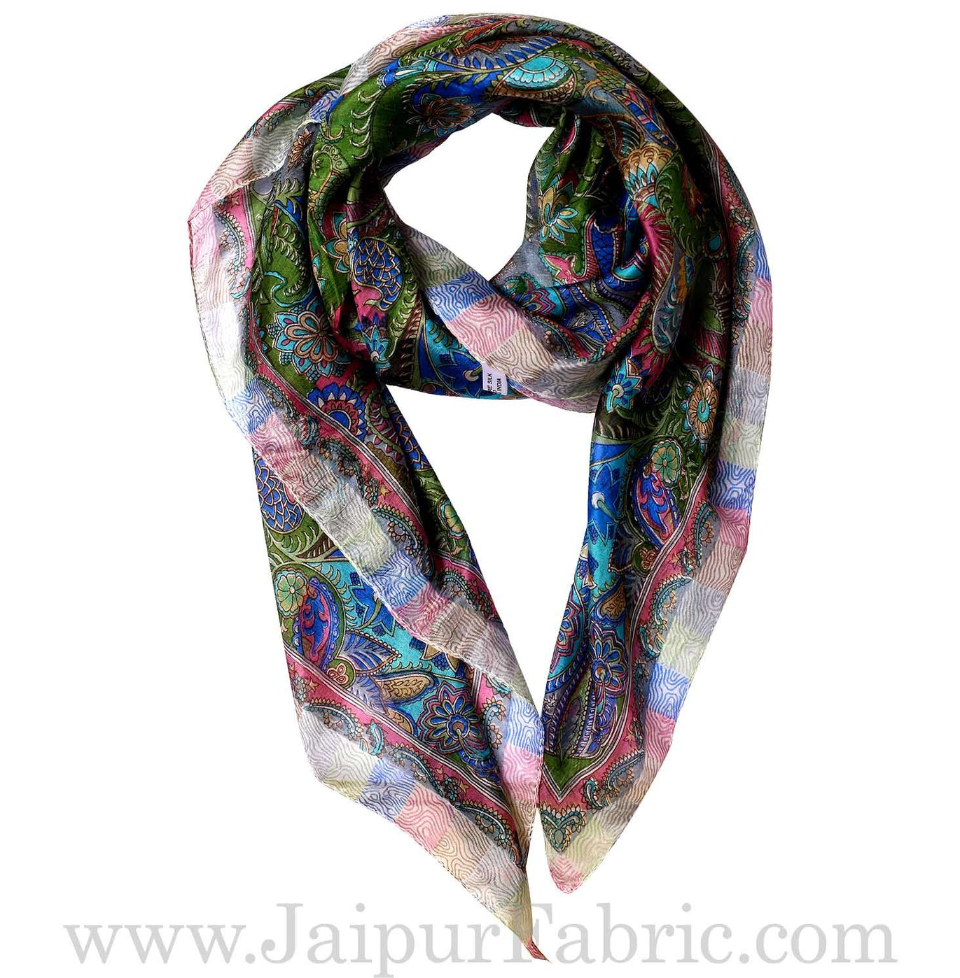 Silk Scarf Floral Diamond pattern