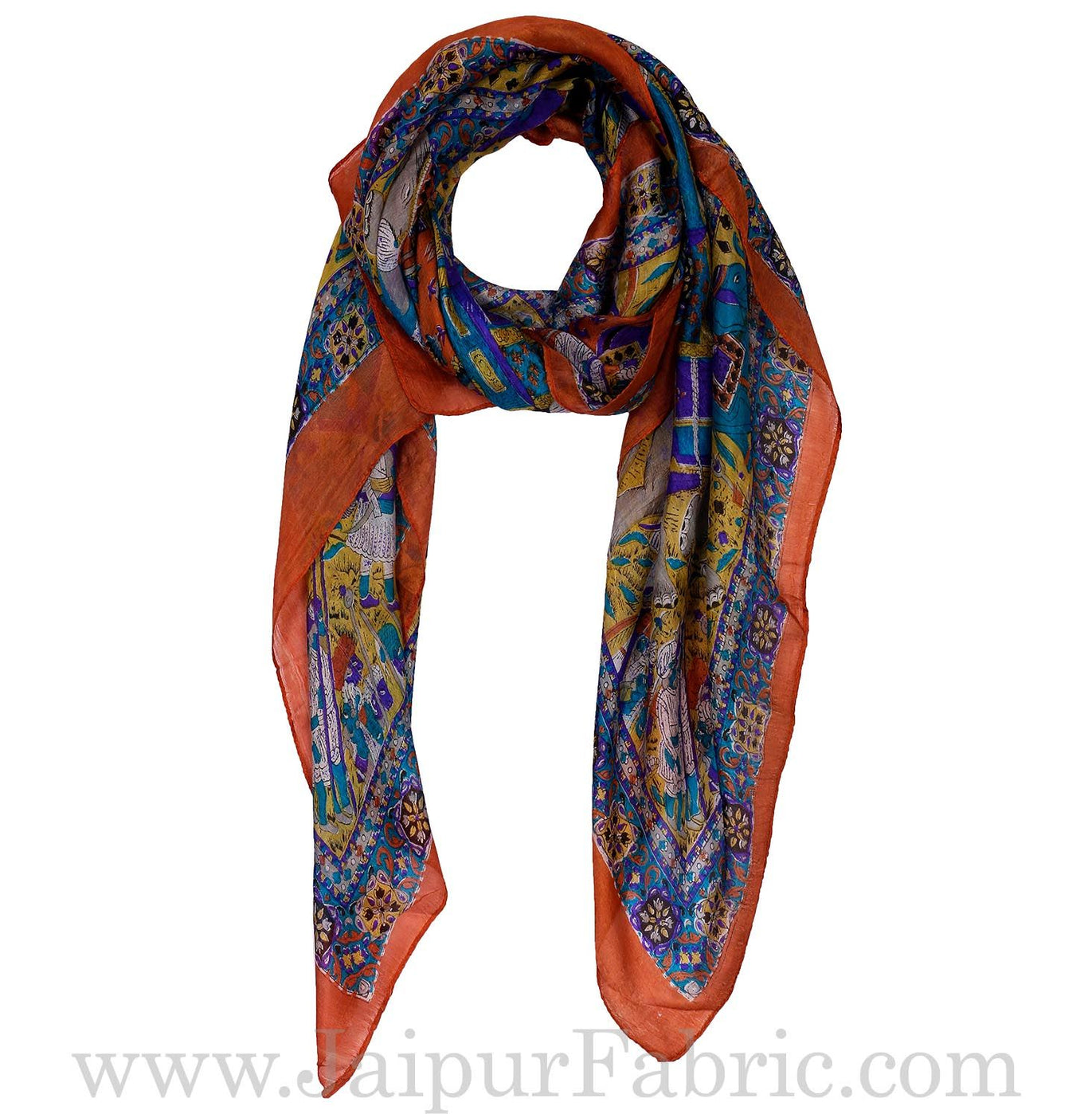 Silk Scarf Orange Heritage Design