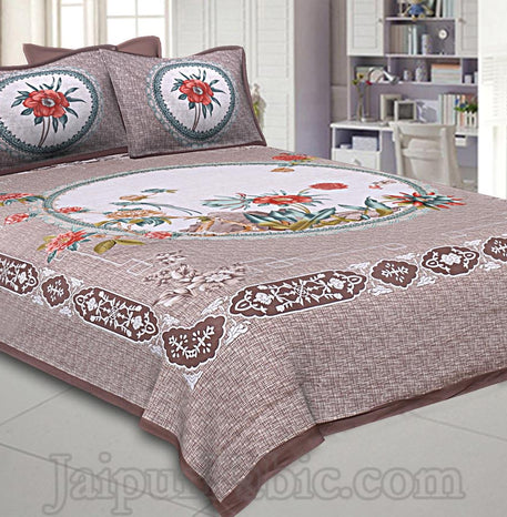 Pastel Earth Light 240 TC Double Bedsheet