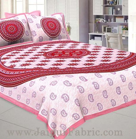 Paisley Pink Double Bedsheet