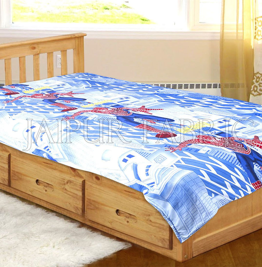 Blue Spiderman Single Bed Dohar