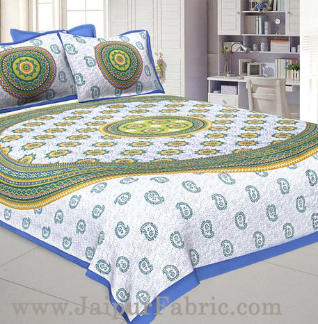 Paisley Blue Double Bedsheet