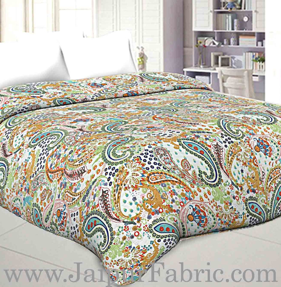 Comforter Printed Paisley Print Super Fine Cotton Multi Uses