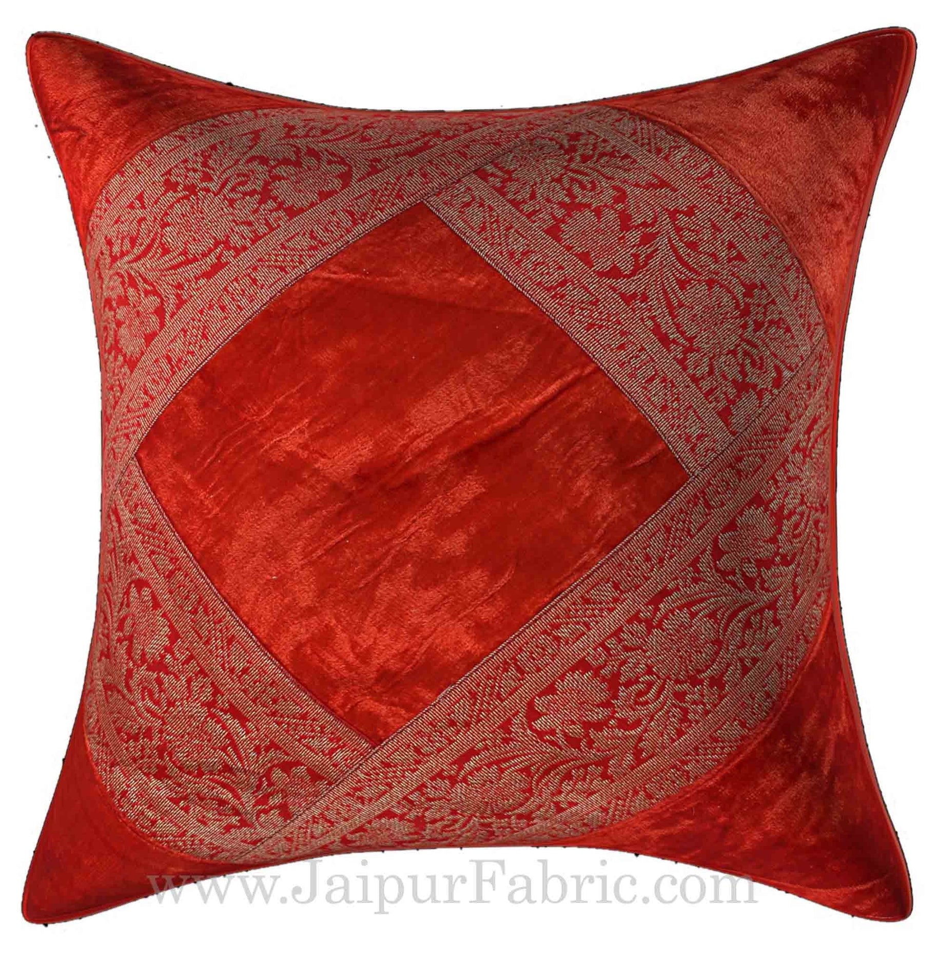 Dark Maroon Color Velvet Cushion Cover