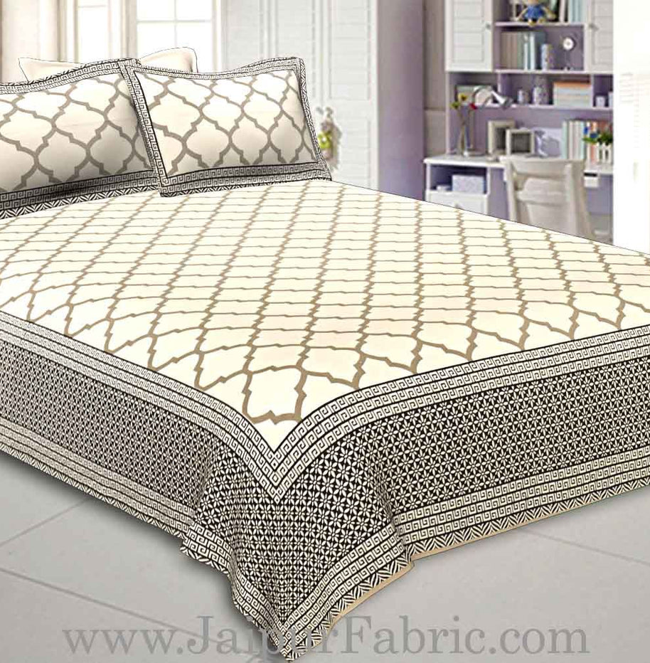 Double Bedsheet Jali Print With Two Pillow Cover