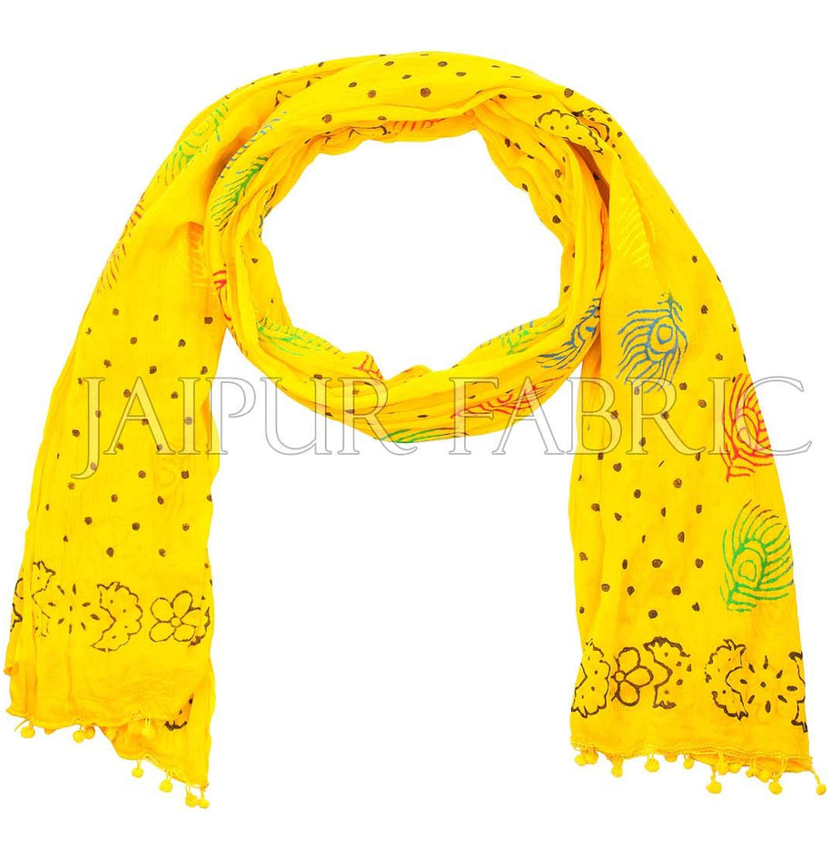 Yellow Printed Stole