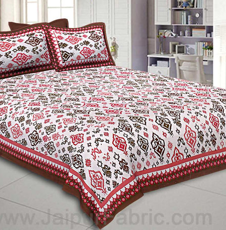 Double bedsheet Brick  Seamless Traditional Print