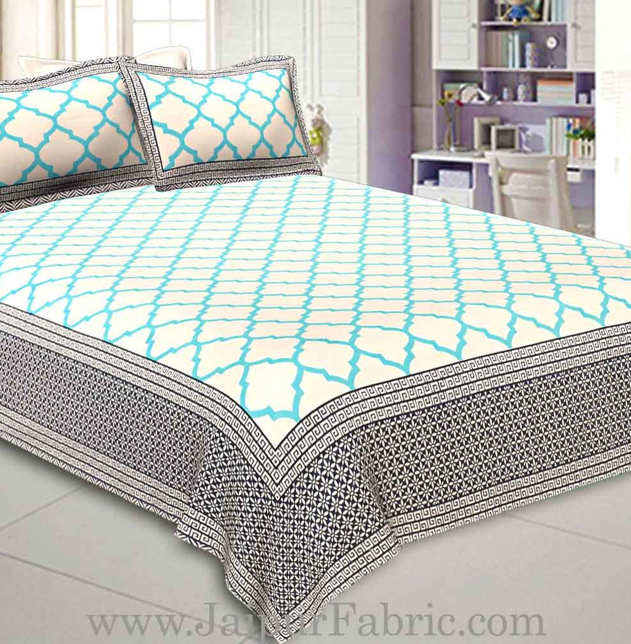 Double Bedsheet Jali Print With Two Pillow Cover