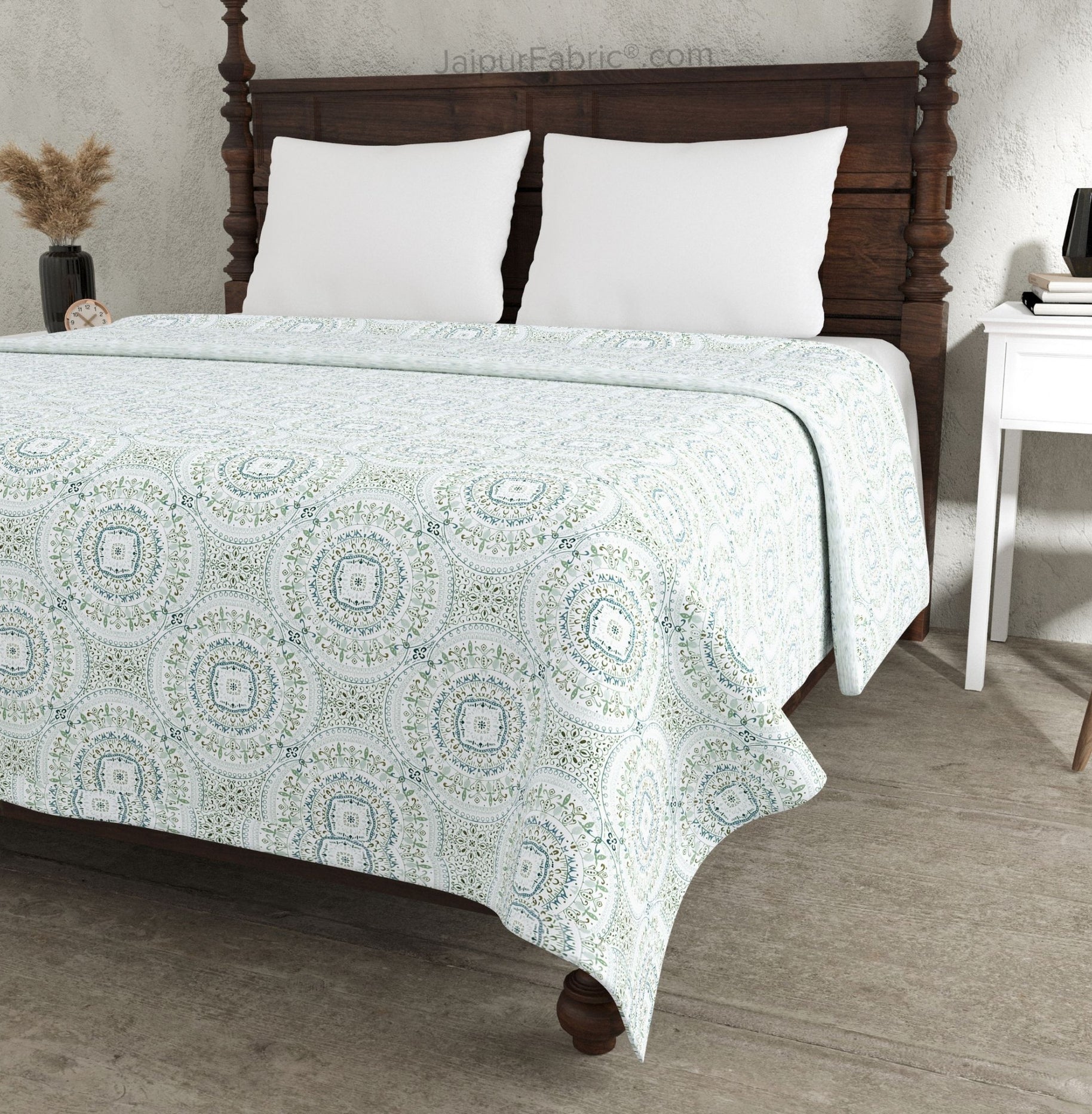 The Iconic Green Cotton Reversible Double Bed Dohar