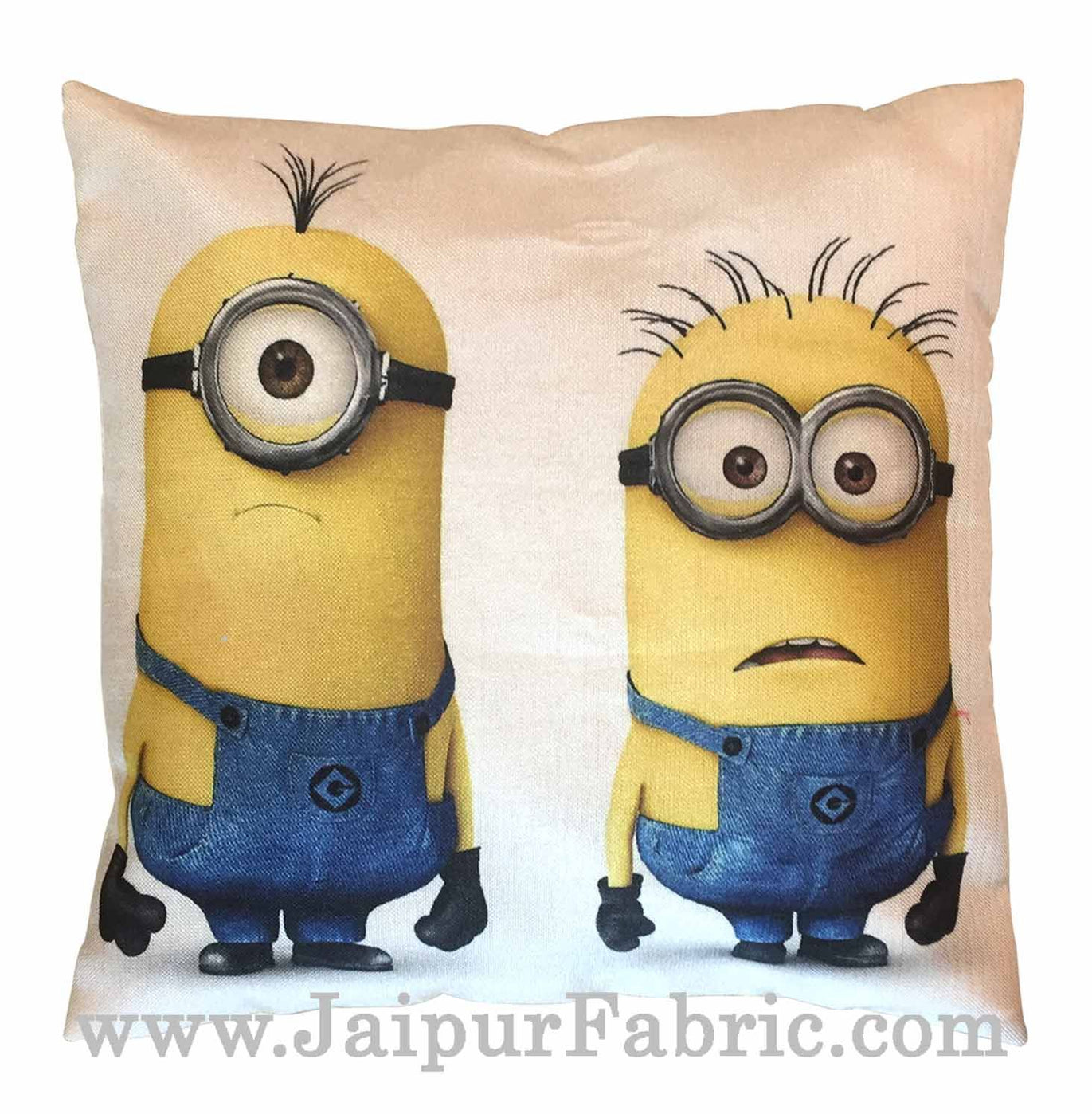 Jute Cushion Cover Digital Print Soft Minions