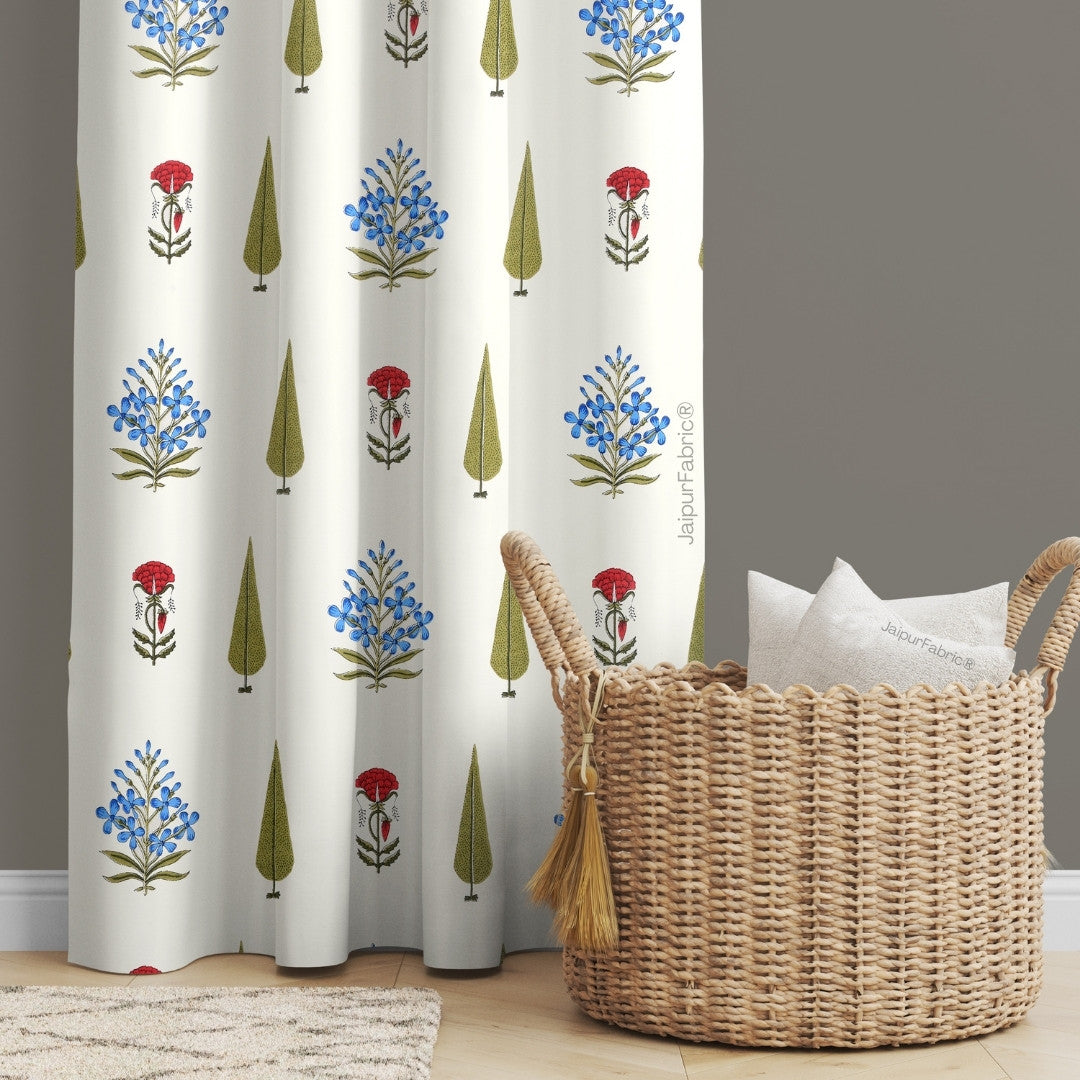 Elite Furnishing Jaipur Mela Hand Block Printed Cotton Curtains