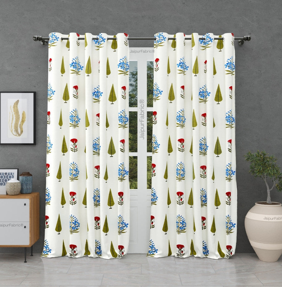 Elite Furnishing Jaipur Mela Hand Block Printed Cotton Curtains