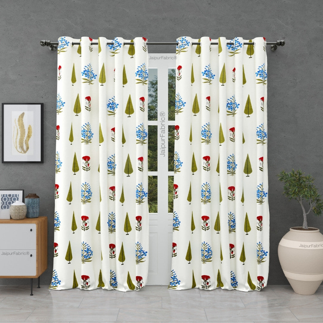 Elite Furnishing Jaipur Mela Hand Block Printed Cotton Curtains