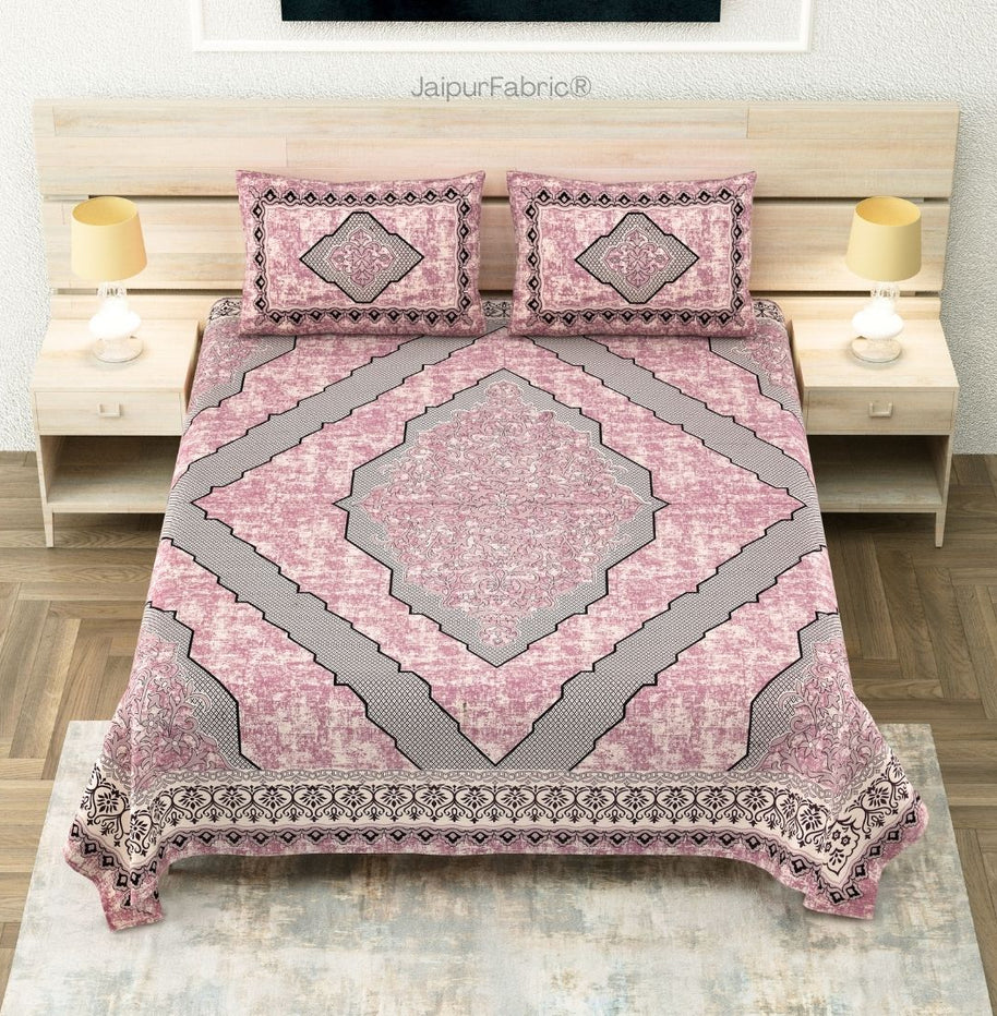 Divine Yantra Blush Harmony Pure Cotton King Size Bedsheet