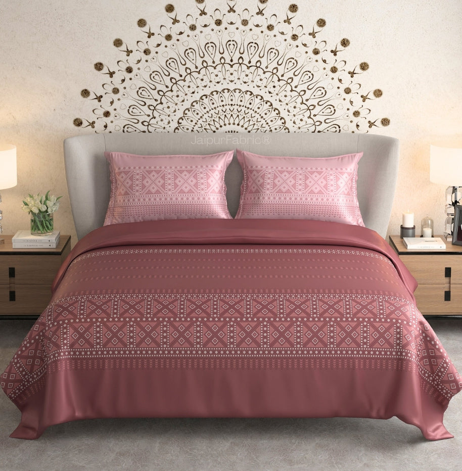 Modern Luxury Blush Pink Percale Cotton King Size Bed Sheet for Sophisticated Bedrooms