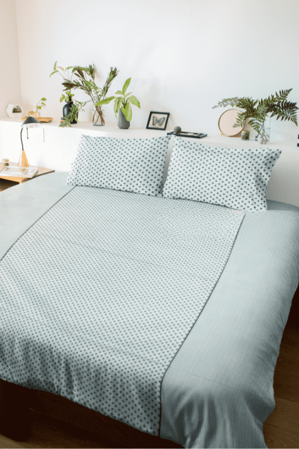 Grey Pearls Double Bedsheet