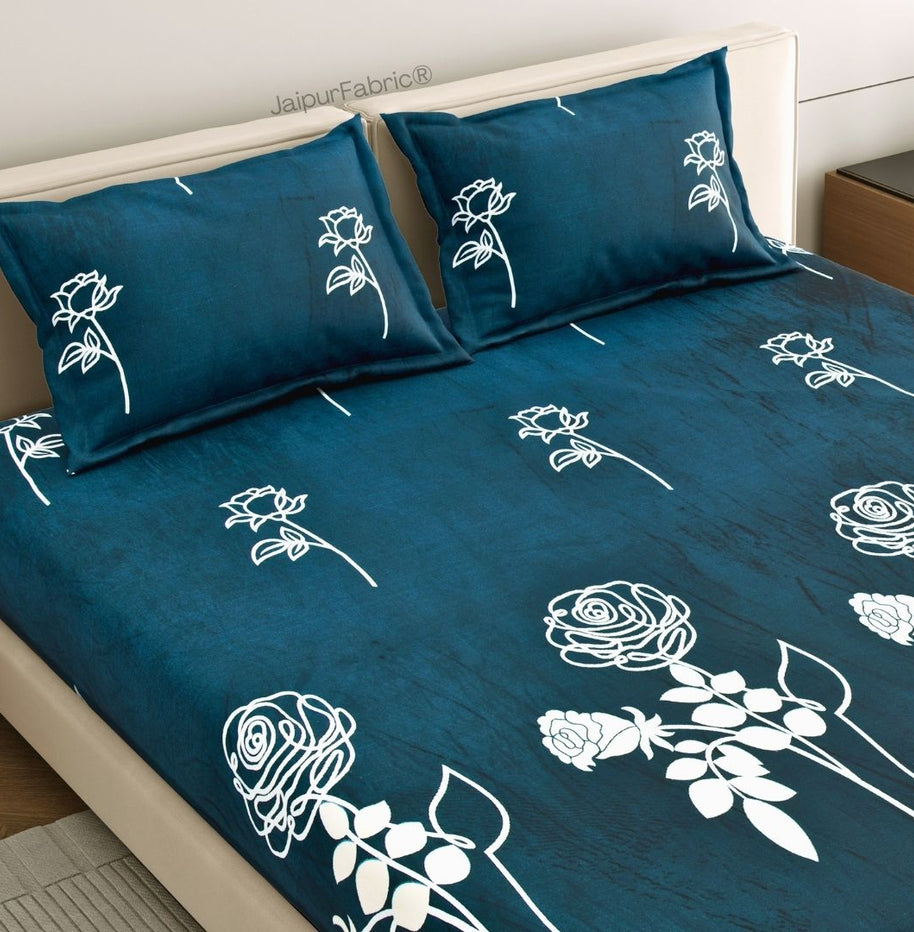 Romantic Rose Charm Winter Warmth Woolen Double Bedsheet