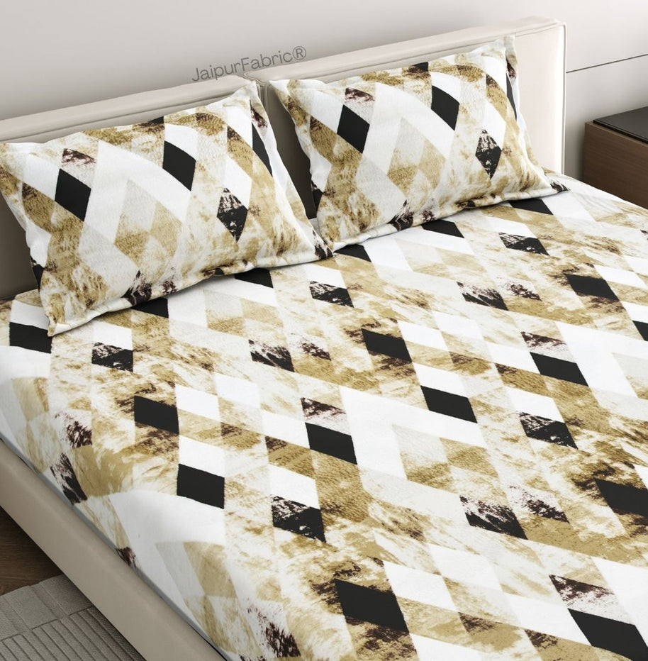 Golden Diamond Luxe Cozy Winter Comfort Woolen Double Bedsheet