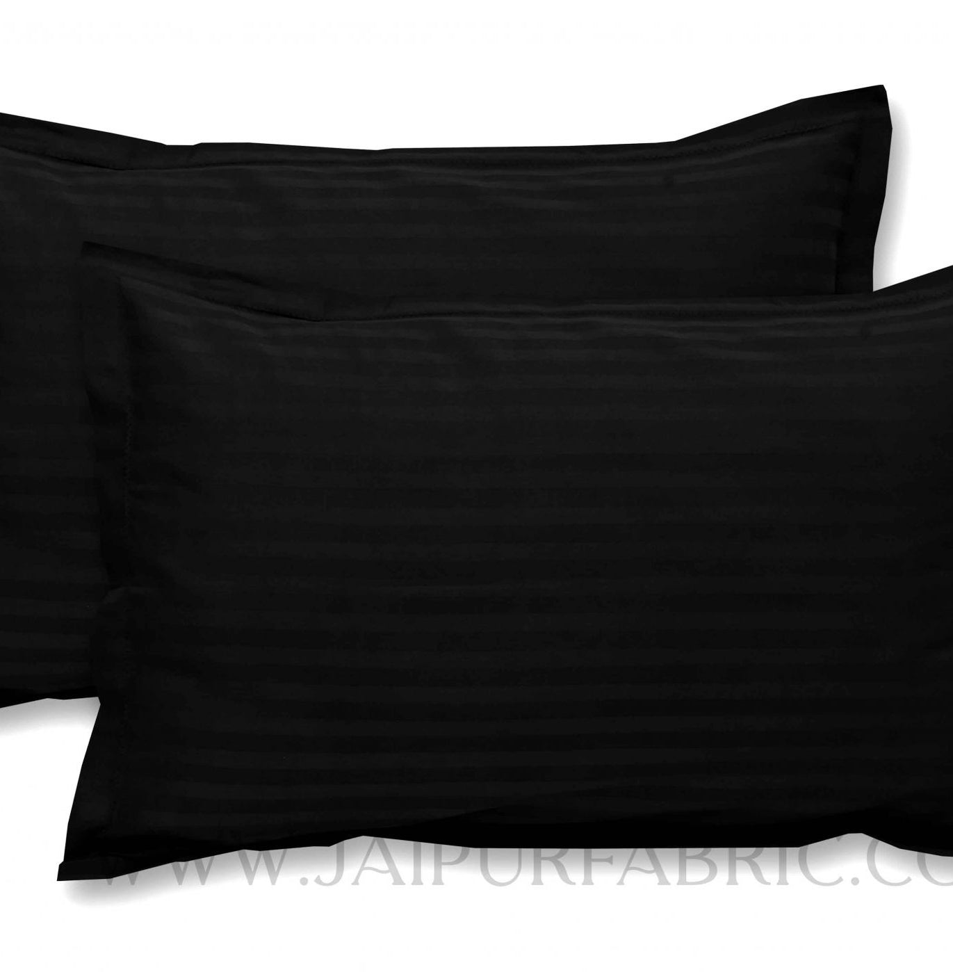 Black Color Pillow Cover Pair