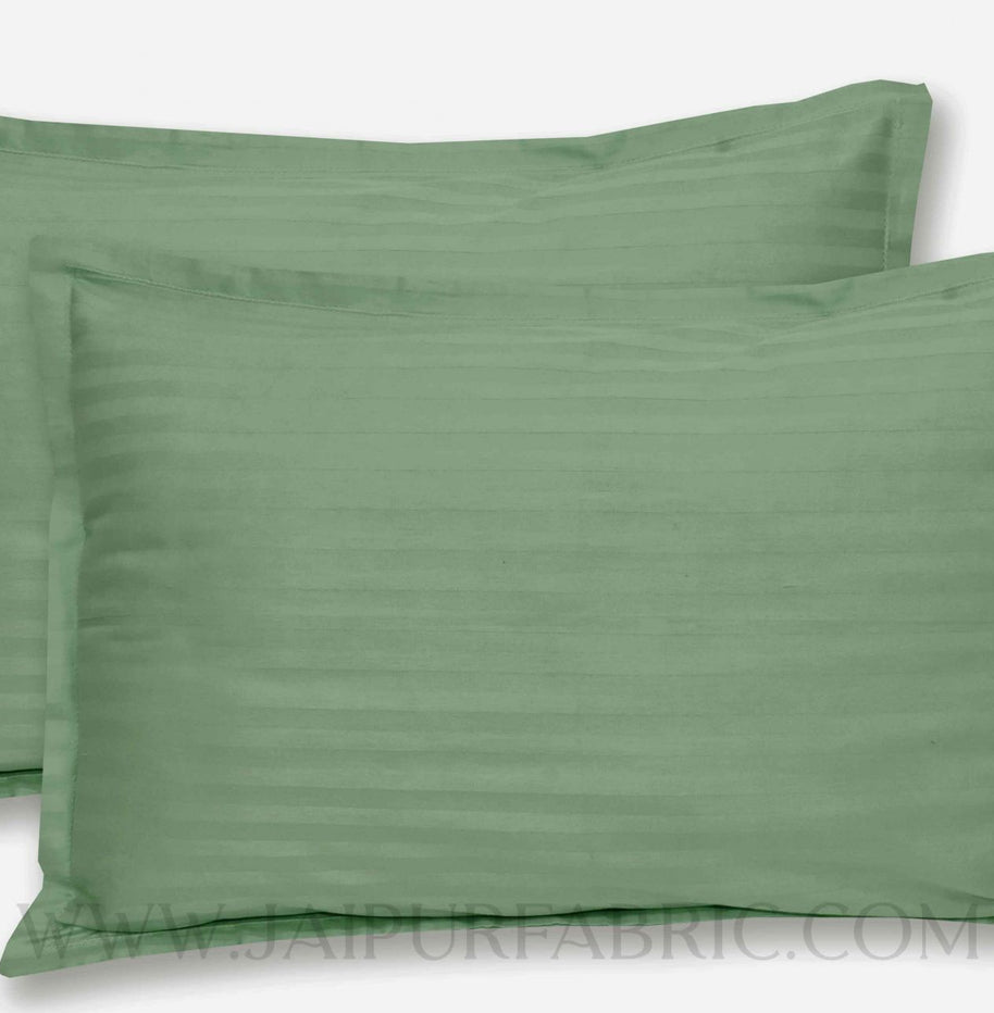 Green Color Pillow Cover Pair