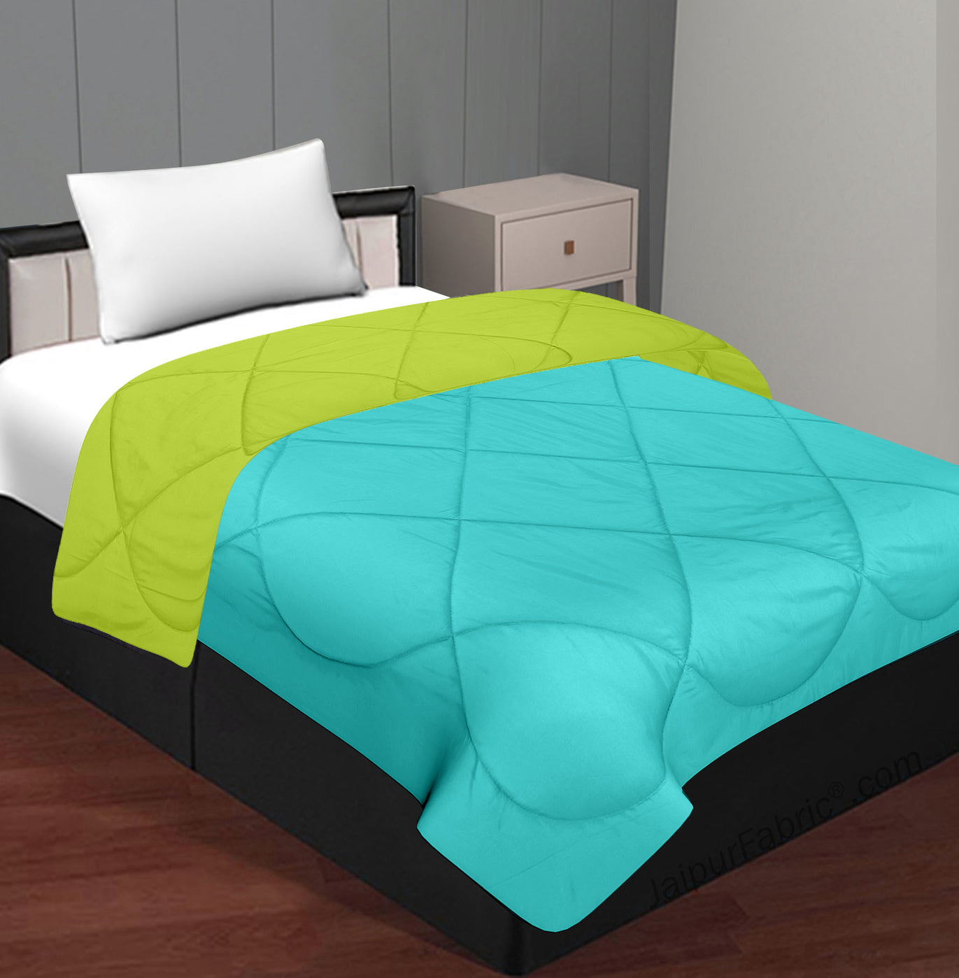 Aqua Green Parrot Green Single Bed Comforter