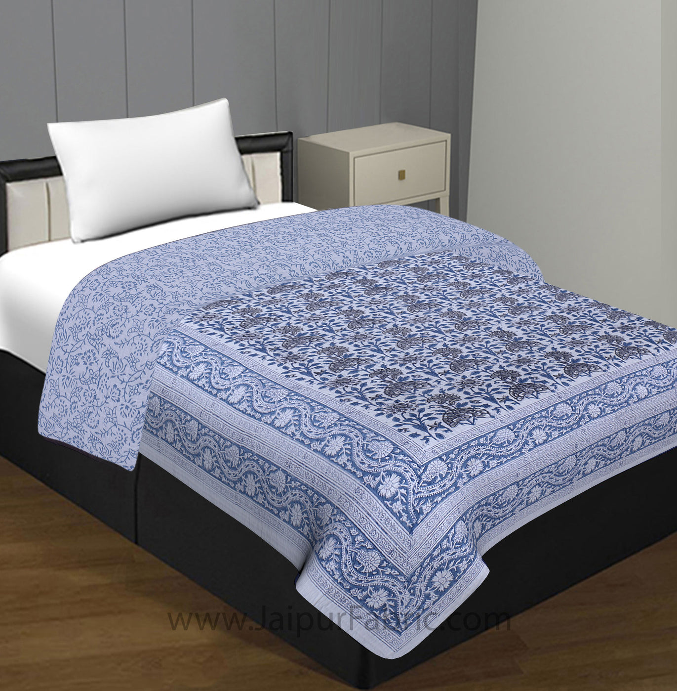 Heritage Hand Block Single Bed Comforter