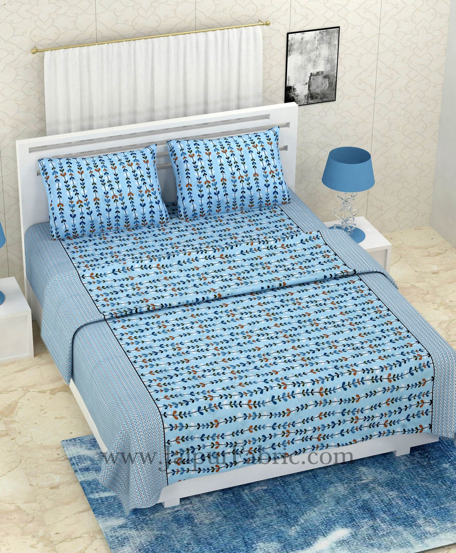 COMBO326 BLUE BELL BEDSHEET + COMFORTER SET