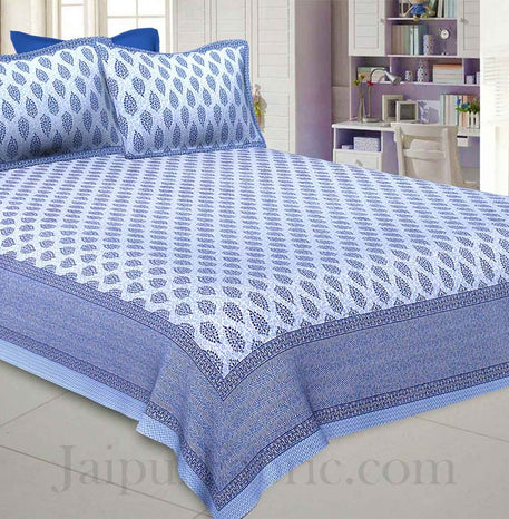 Pacific Potrait Blue Double Bedsheet