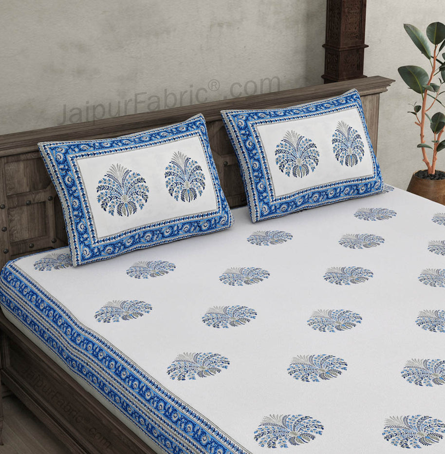 The Blue Pumpkin Hand Block Print Double Bedsheet