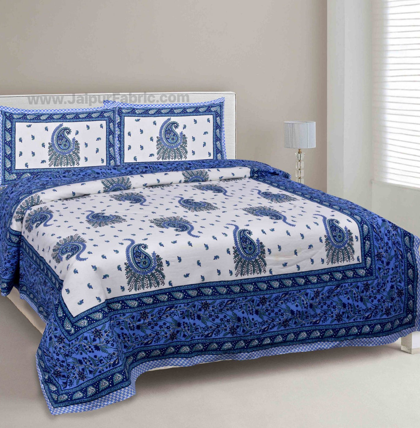 Blue Pageant Paisley Double Bedsheet