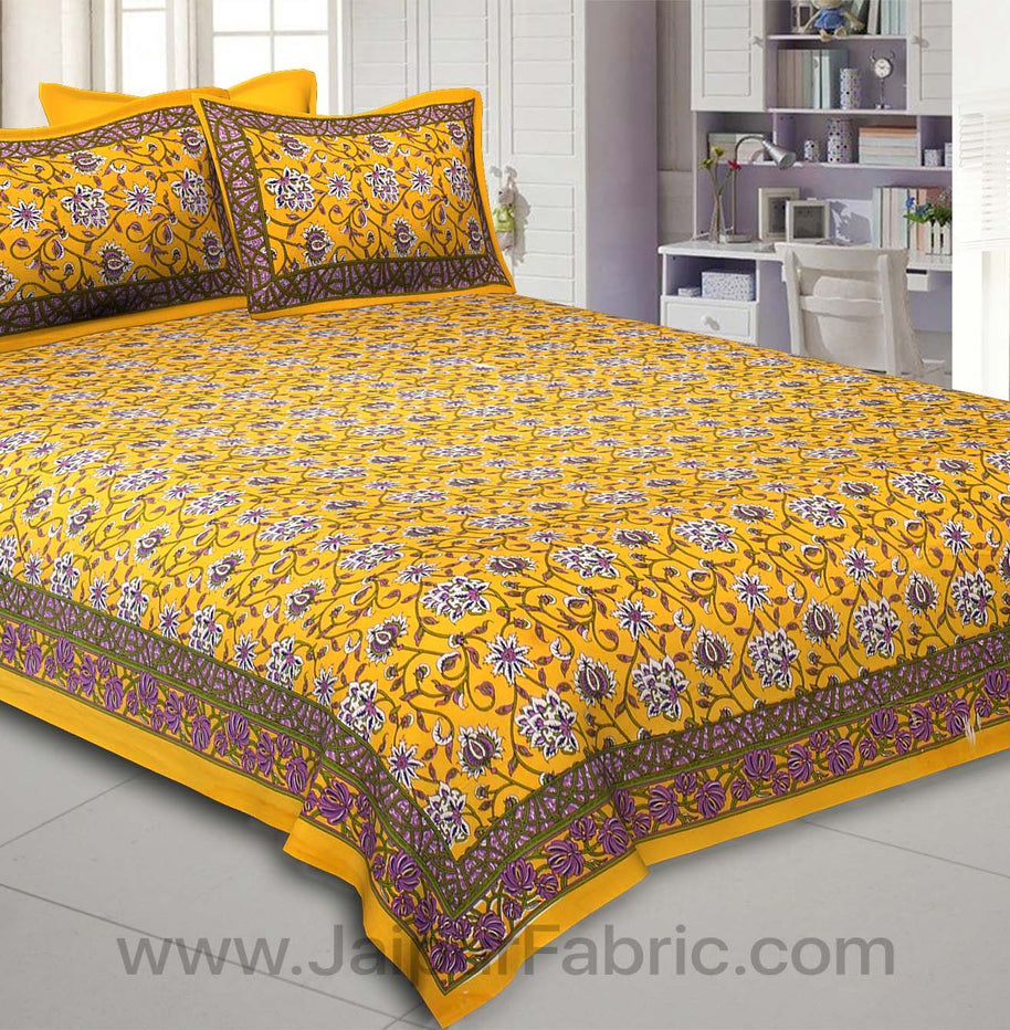 Yellow Fiesta Drape Double Bedsheet