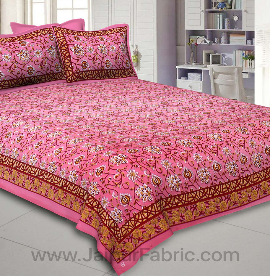 Pink Fiesta Drape Double Bedsheet