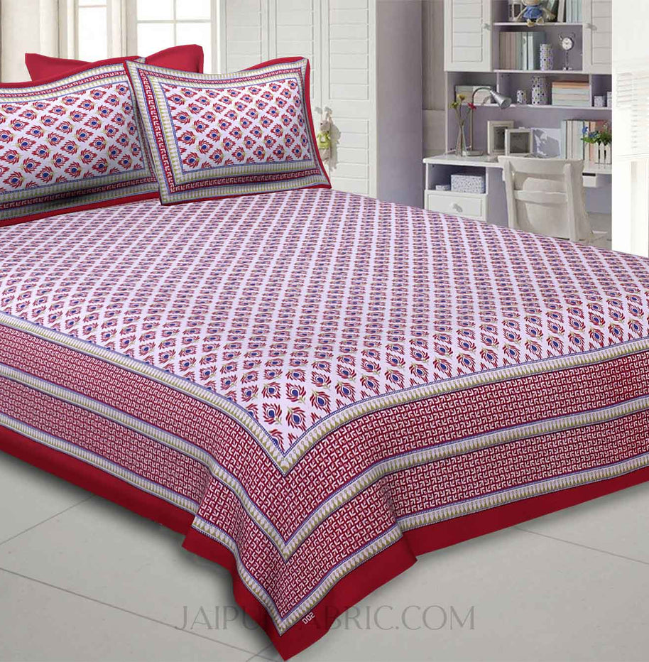 Rose Pink Feathers Double Bedsheet