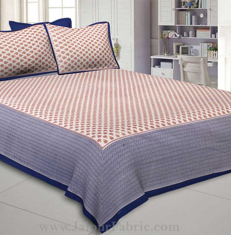 Orange Booti Double Bedsheet