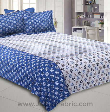 The Good Life Blue Double BedSheet