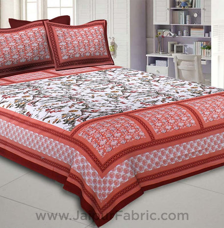 Nature Beauty Orange Double Bedsheet