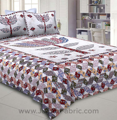 The Big Lotus in Mulitoclor Double BedSheet