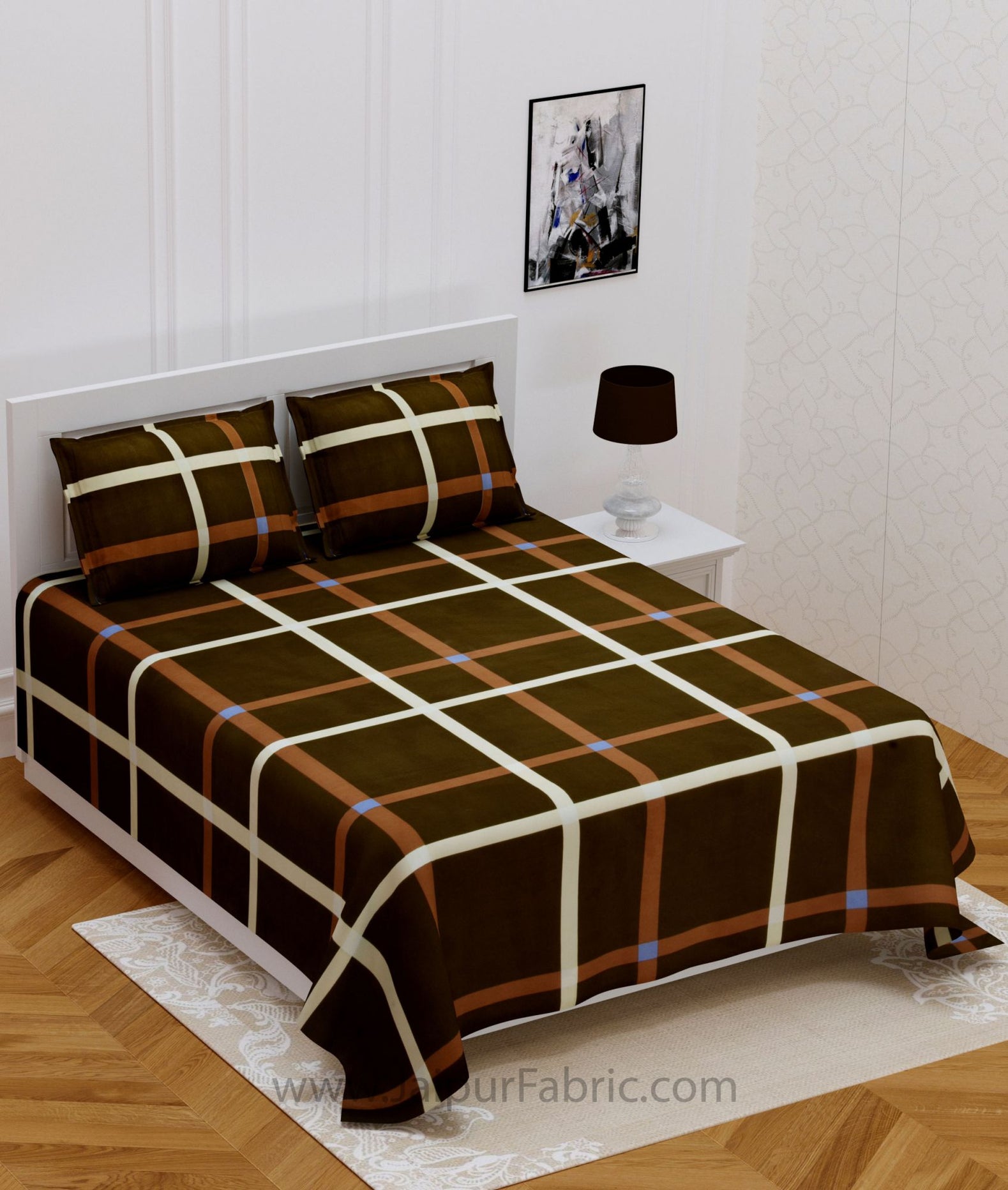 Quality Quad Brown Double Bedsheet