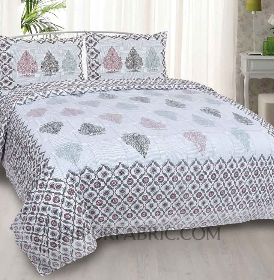 Himalayan Cedar Off White Double Bedsheet