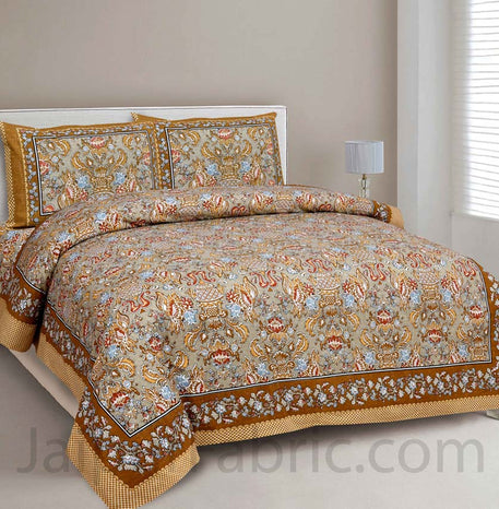 Artistic Culture Amber Pure Cotton Double Bedsheet