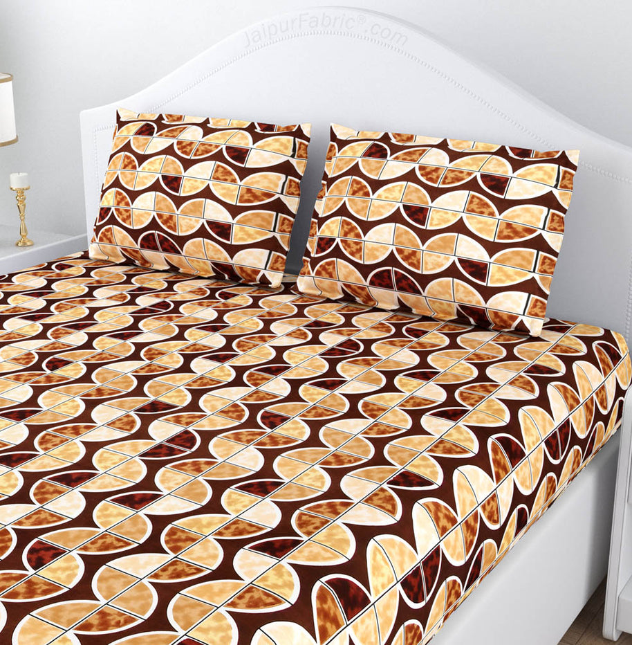 Lat Long Poly Cotton Double BedSheet