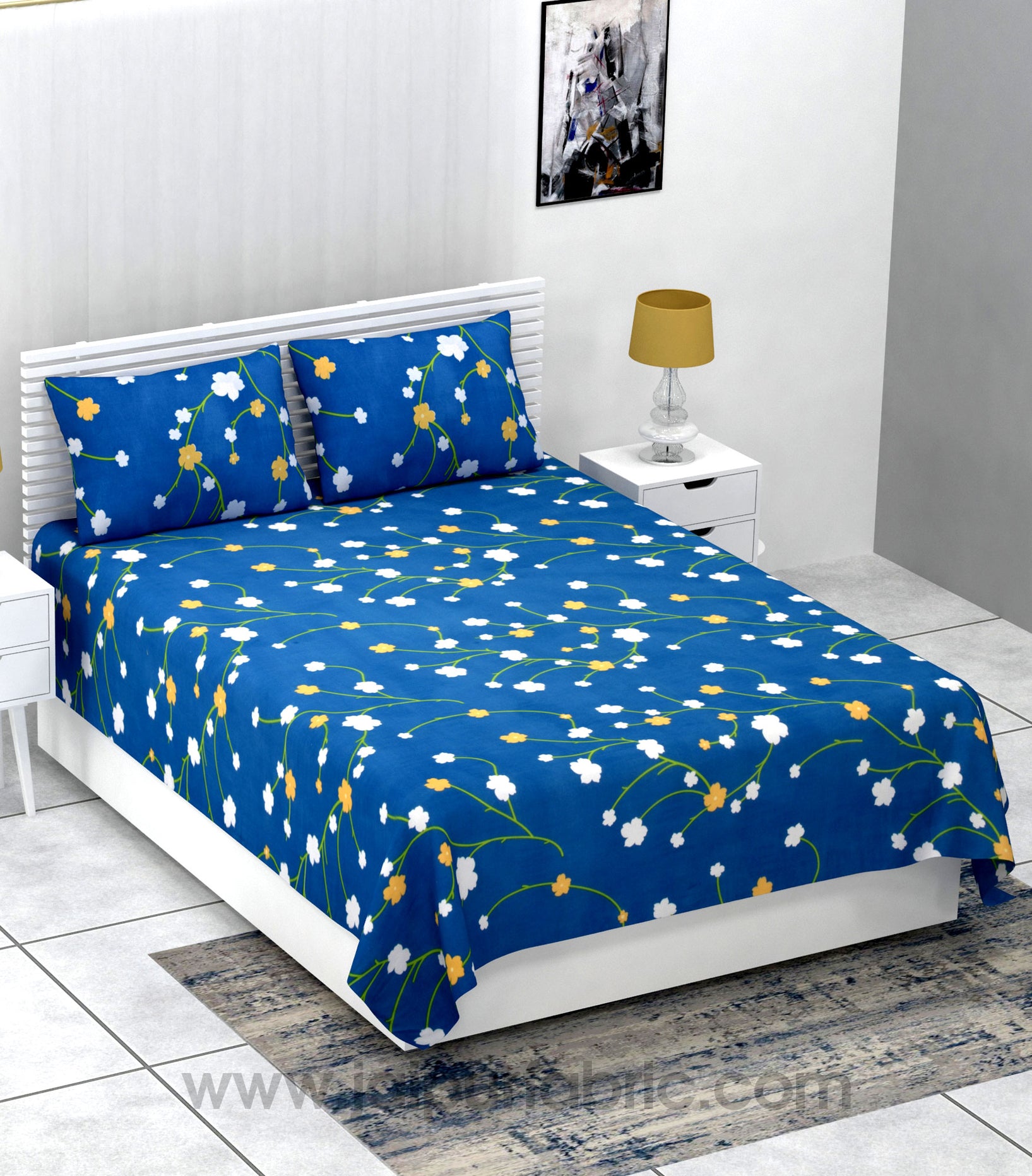 Beautiful Multi Small Floral Print Super-soft Bedsheet