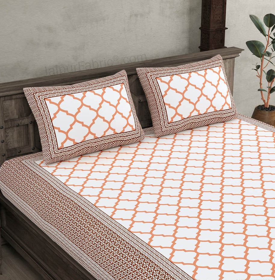 Hypnotic Trap Orange Double Bedsheet