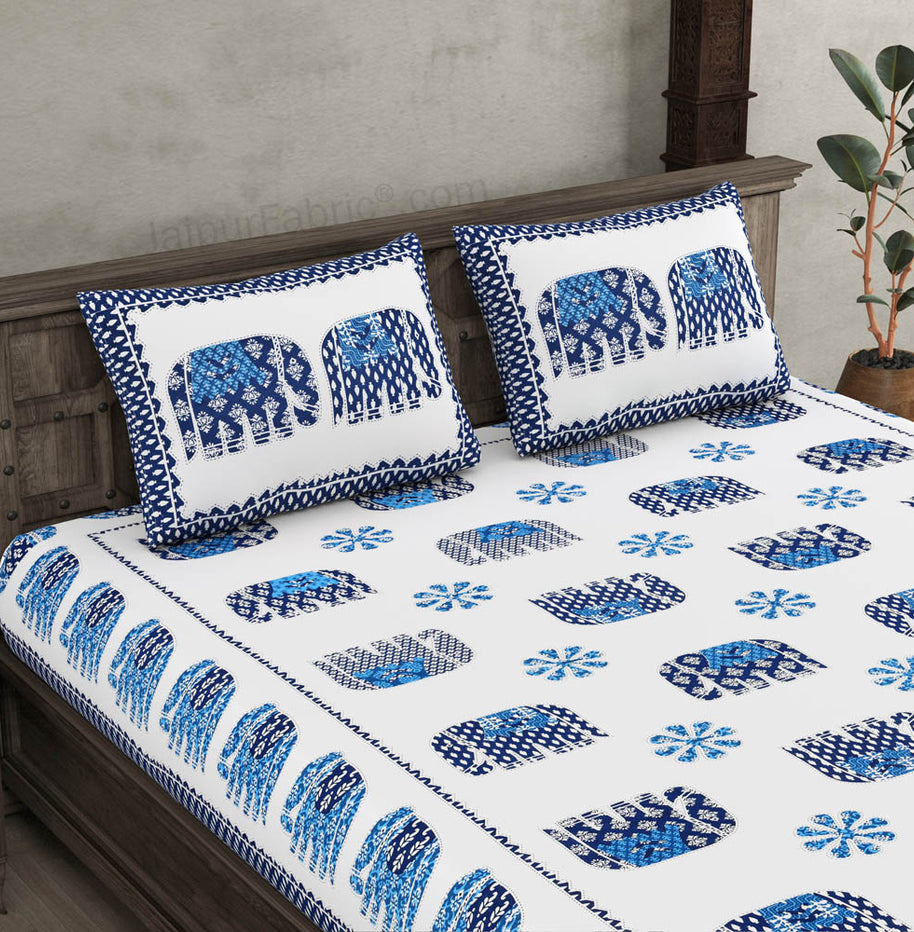 The Royal Ride Blue Double Bedsheet