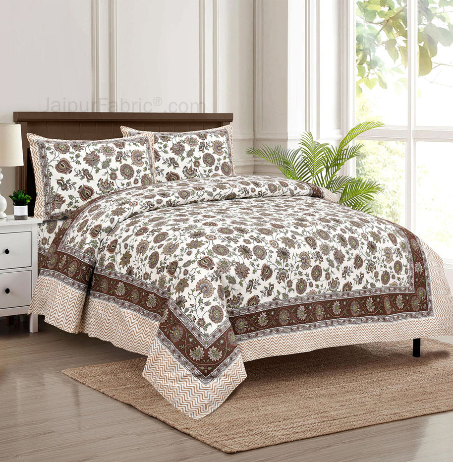 Sand Creeper Jaipur Fabric Double Bed Sheet