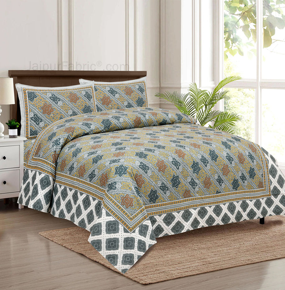 Leafy Beauty Jaipur Fabric Double Bed Sheet